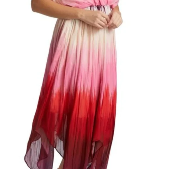 Pink and White Asymmetrical Midi Skirt for Cocktail Events - Picture 7 of 8